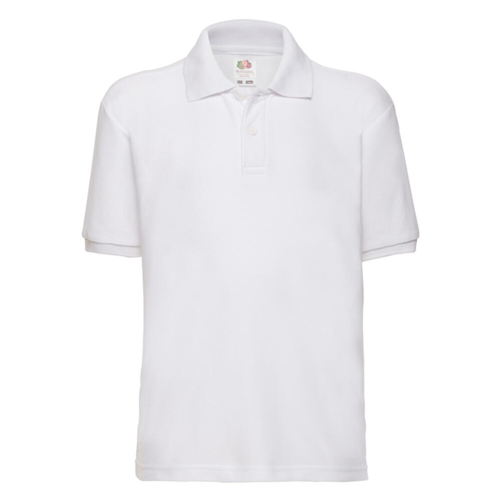 Polo 65/35 para Niños/Niñas Blanco 1/3