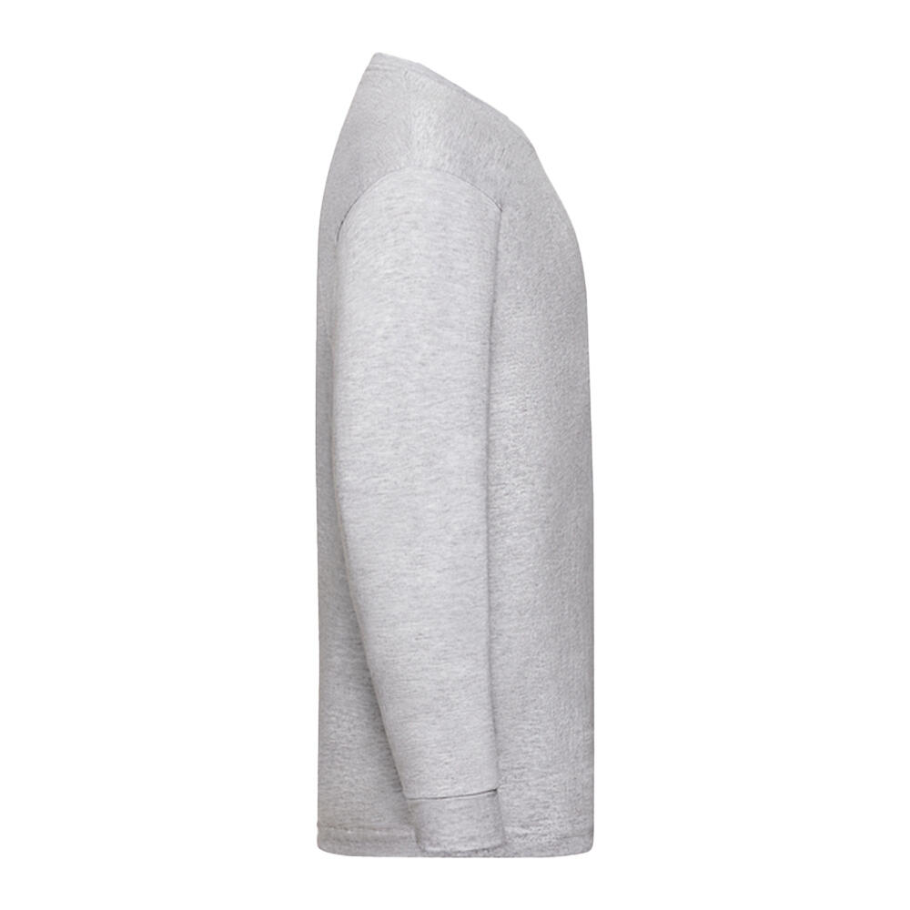 Camiseta Valueweight de Jaspeado de Manga Larga para Niños/Niñas Gris Jaspeado 3/3
