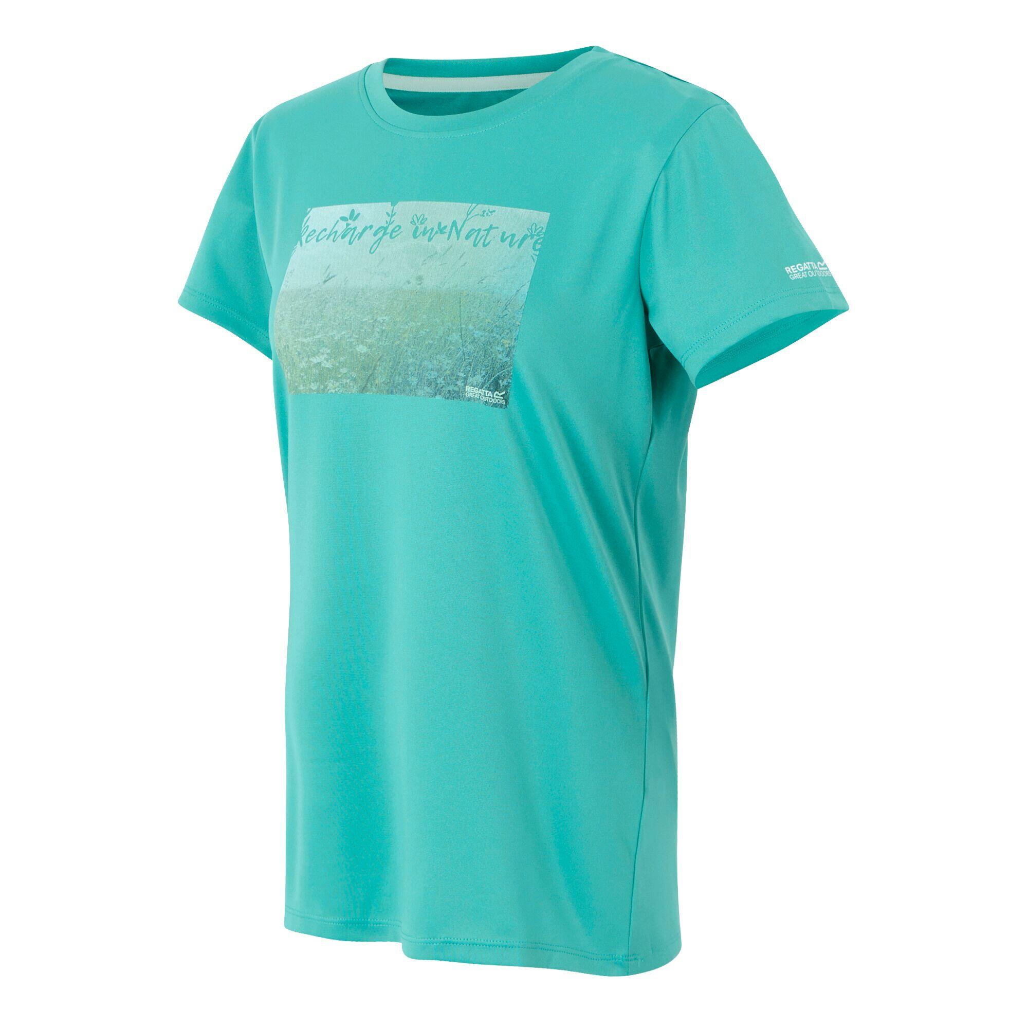 Womens/Ladies Fingal IX Grass TShirt (Turquoise) 3/5
