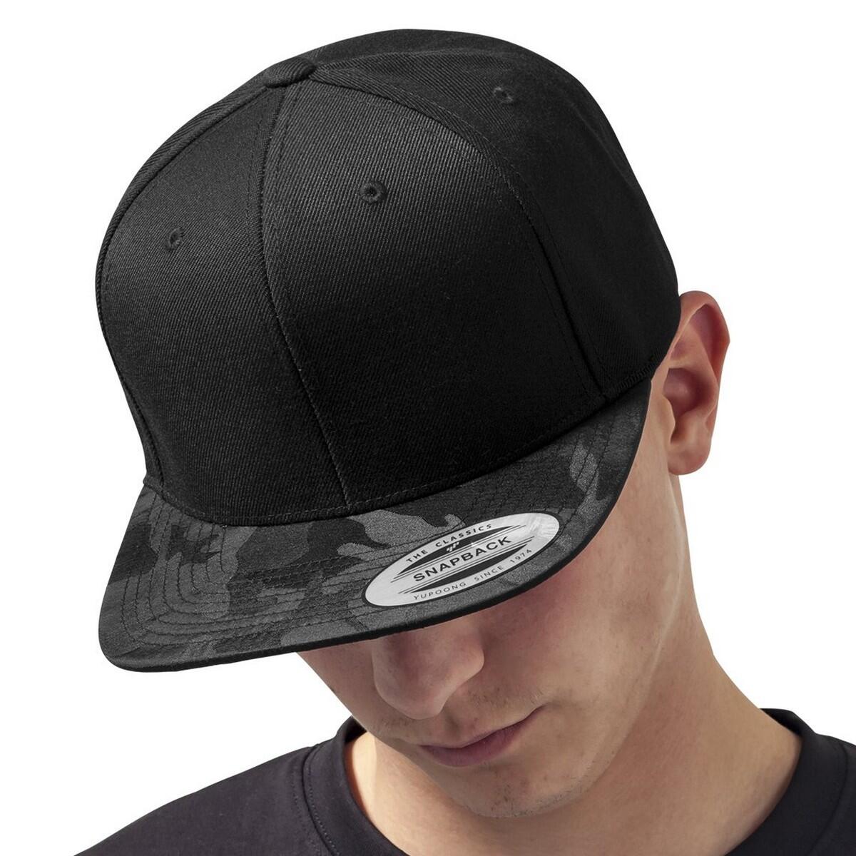 Casquette Ajustable Motif/style Camouflage Sur Visière (Noir) 4/4