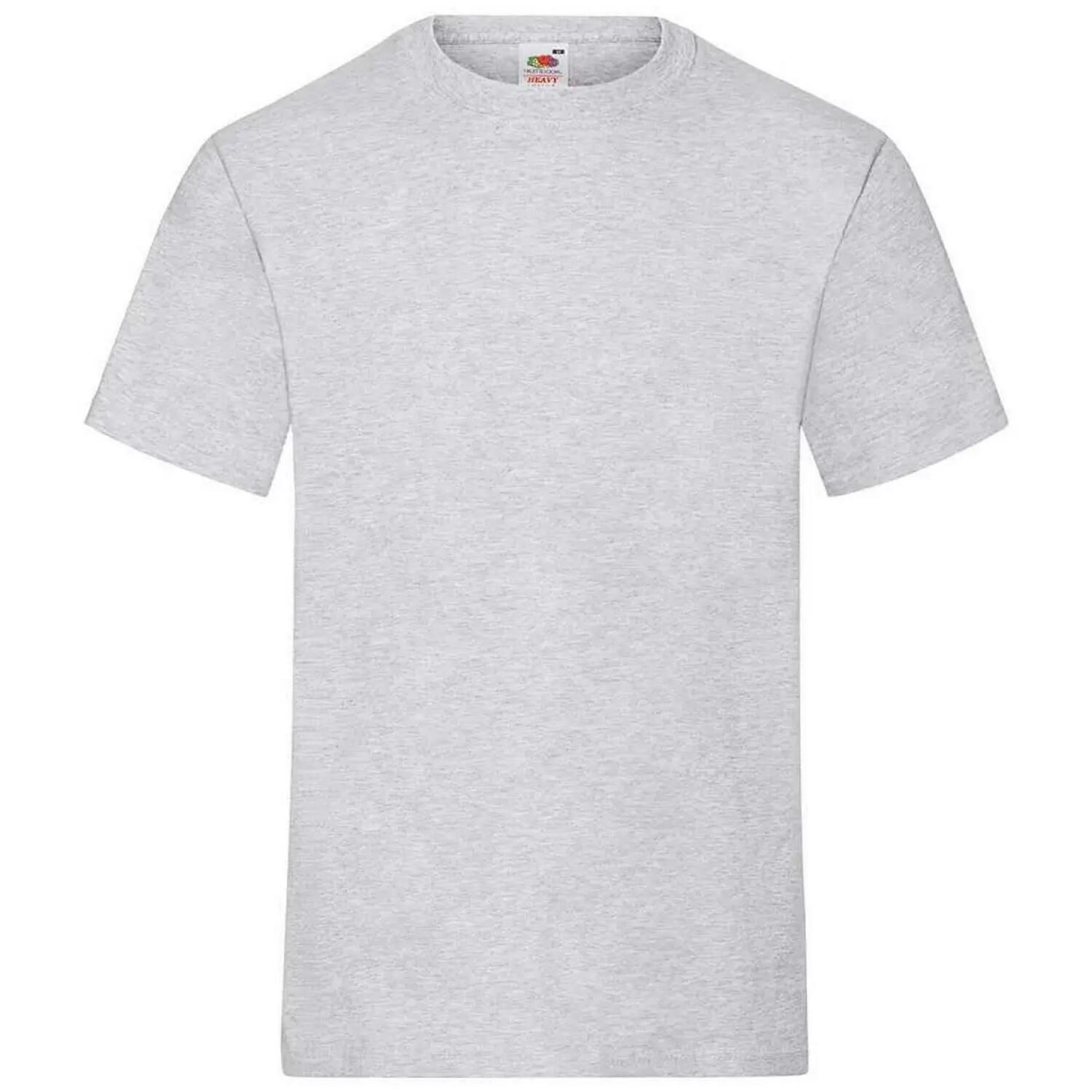 T-shirt de algodão pesado para adultos cinzento mesclado