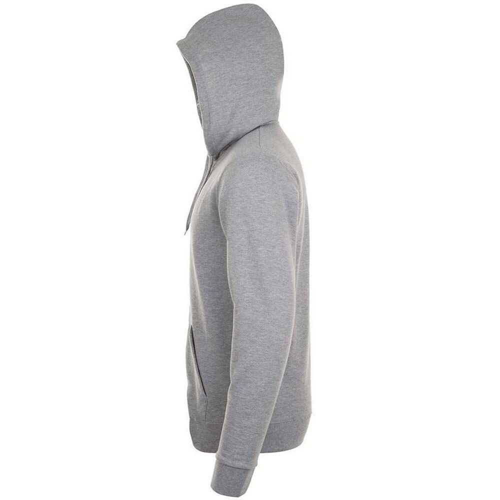 Felpa Con Cappuccio Adulto Unisex SOLS Stone Grigio Melange 3/4