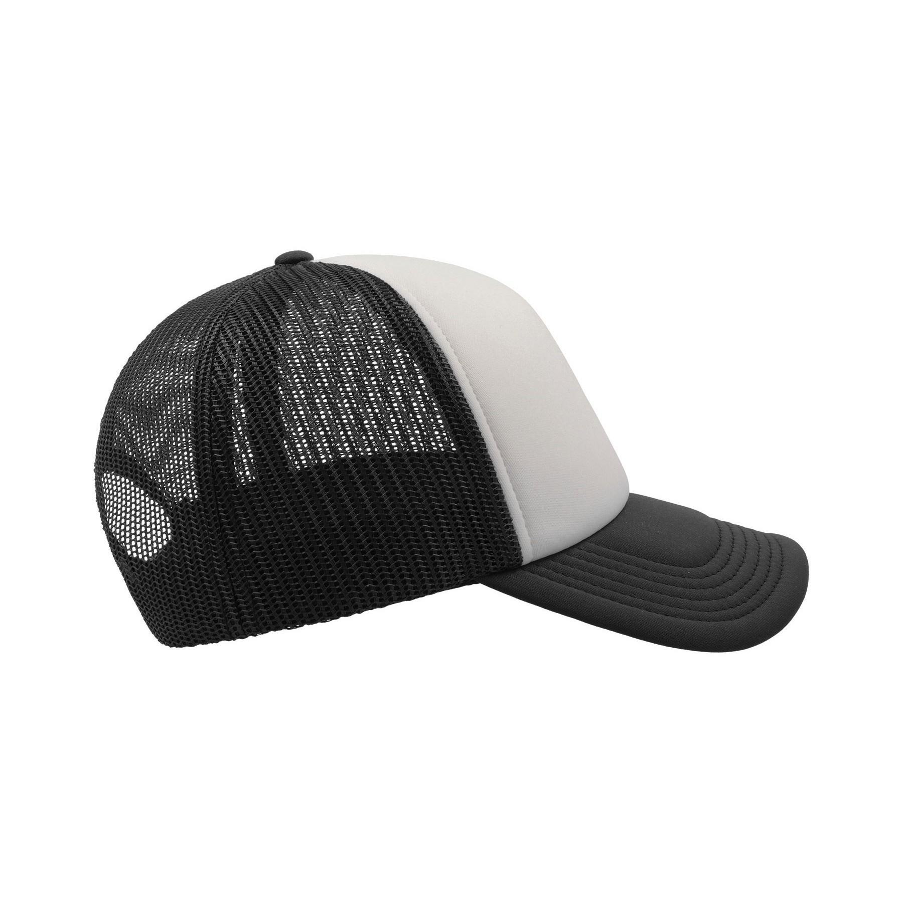 Cappellino Tipo Trucker Con Visiera Adulti/Unisex Atlantis Rapper Nero/Bianco 4/4