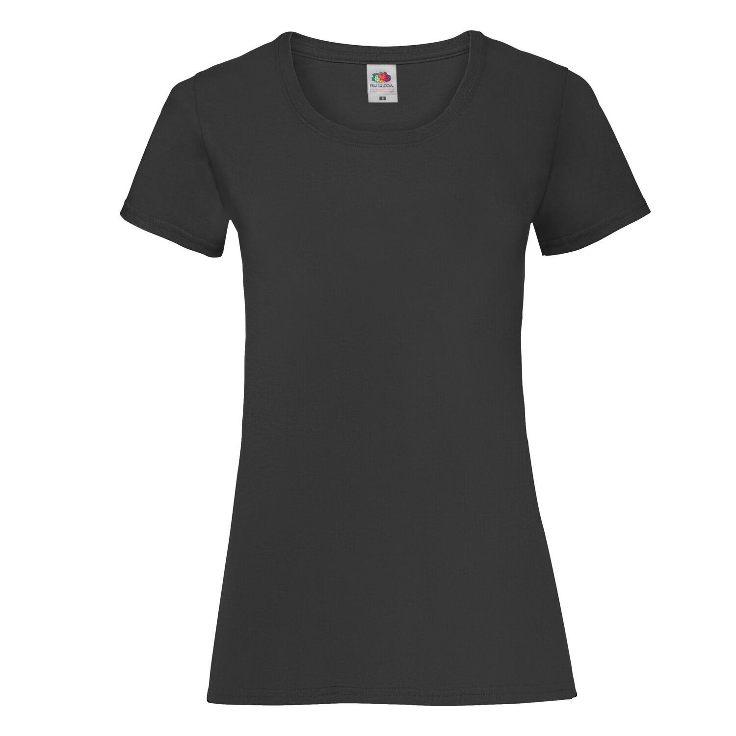 FRUIT OF THE LOOM T-Shirt Valueweight para senhora/senhora Preto