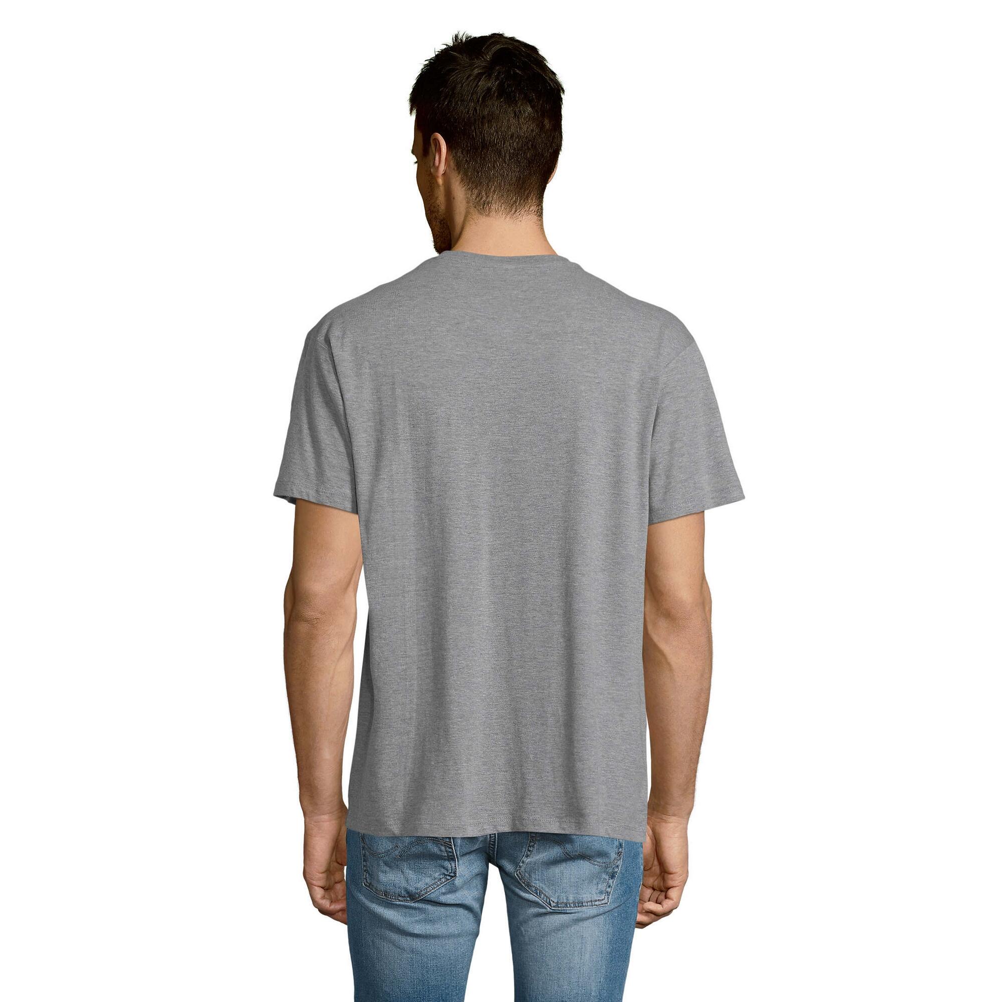 Camisola com gola em V para adultos unissexo (Melange Cinza) 2/4