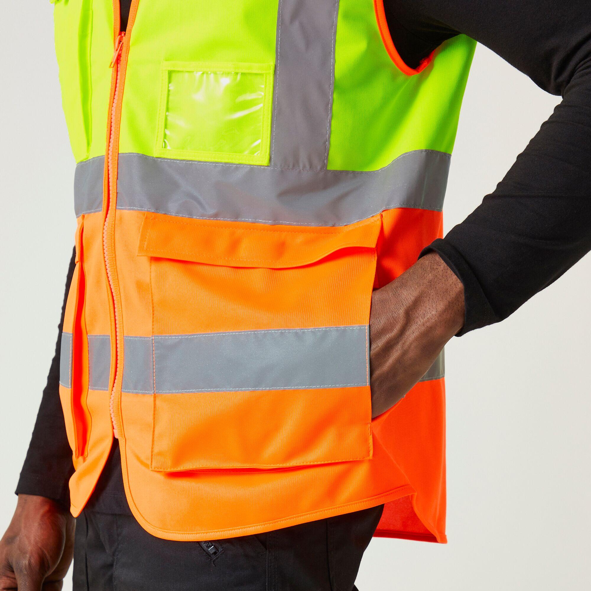 T-shirt Korte Mouwen Hiking Heren Reflecterende Strips Meerdere Zakjes 4/7