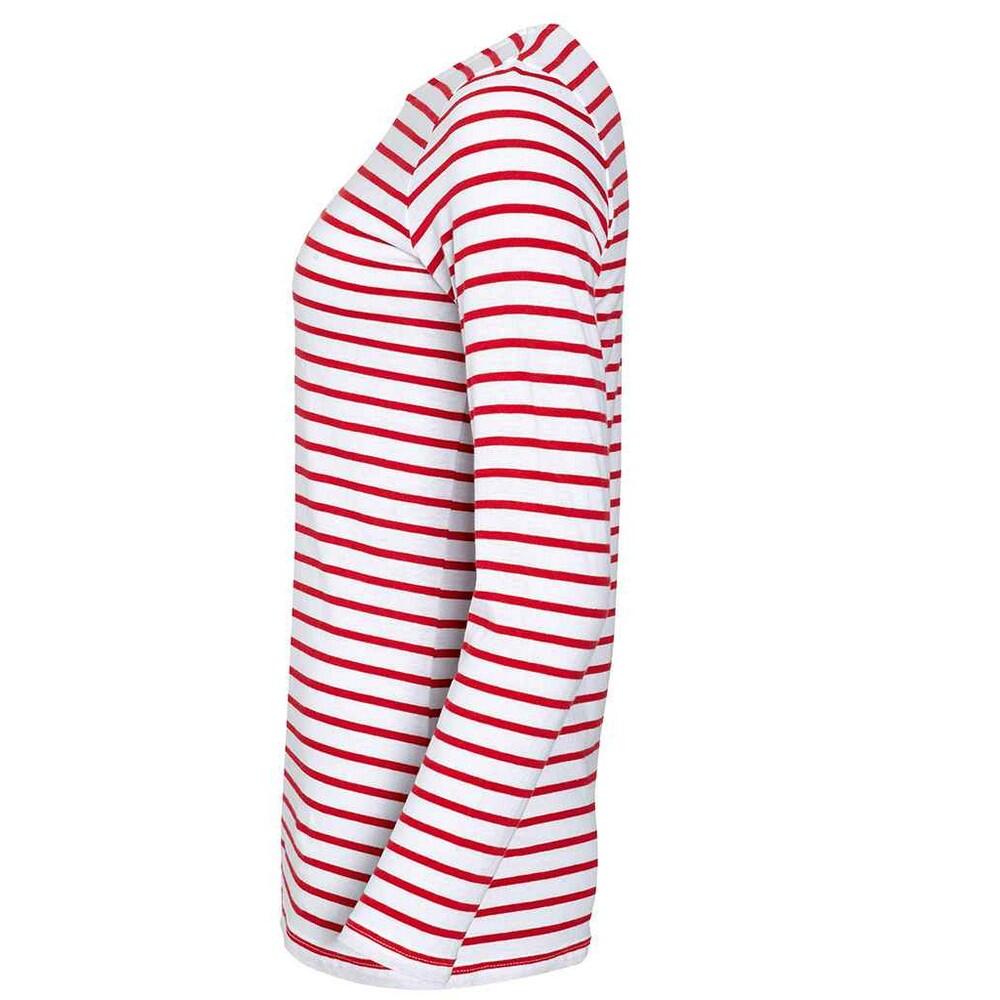 Tshirt MARINE Femme (Blanc / Rouge) 3/4
