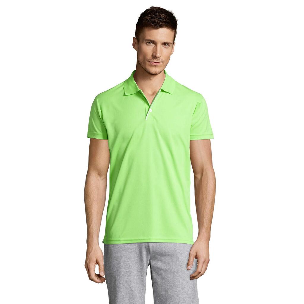 Mens Performer Sports Polo Shirt (Apple Green)