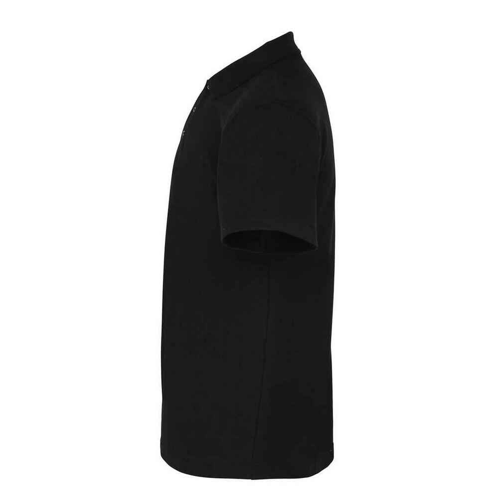 Heren Press Stud Werkpoloshirt (Zwart) 3/4