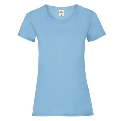 Dames valueweight tshirt (azuurblauw)