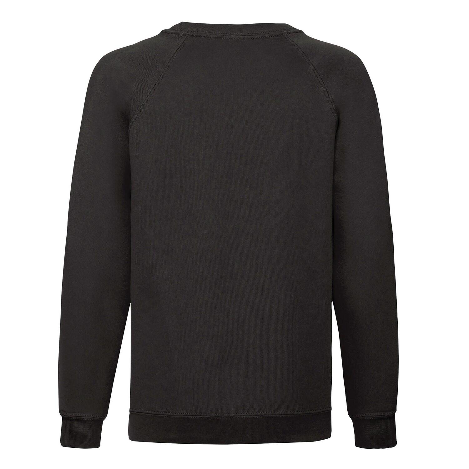 Felpa Raglan Bambini Fruit Of The Loom Classic Nero 2/3