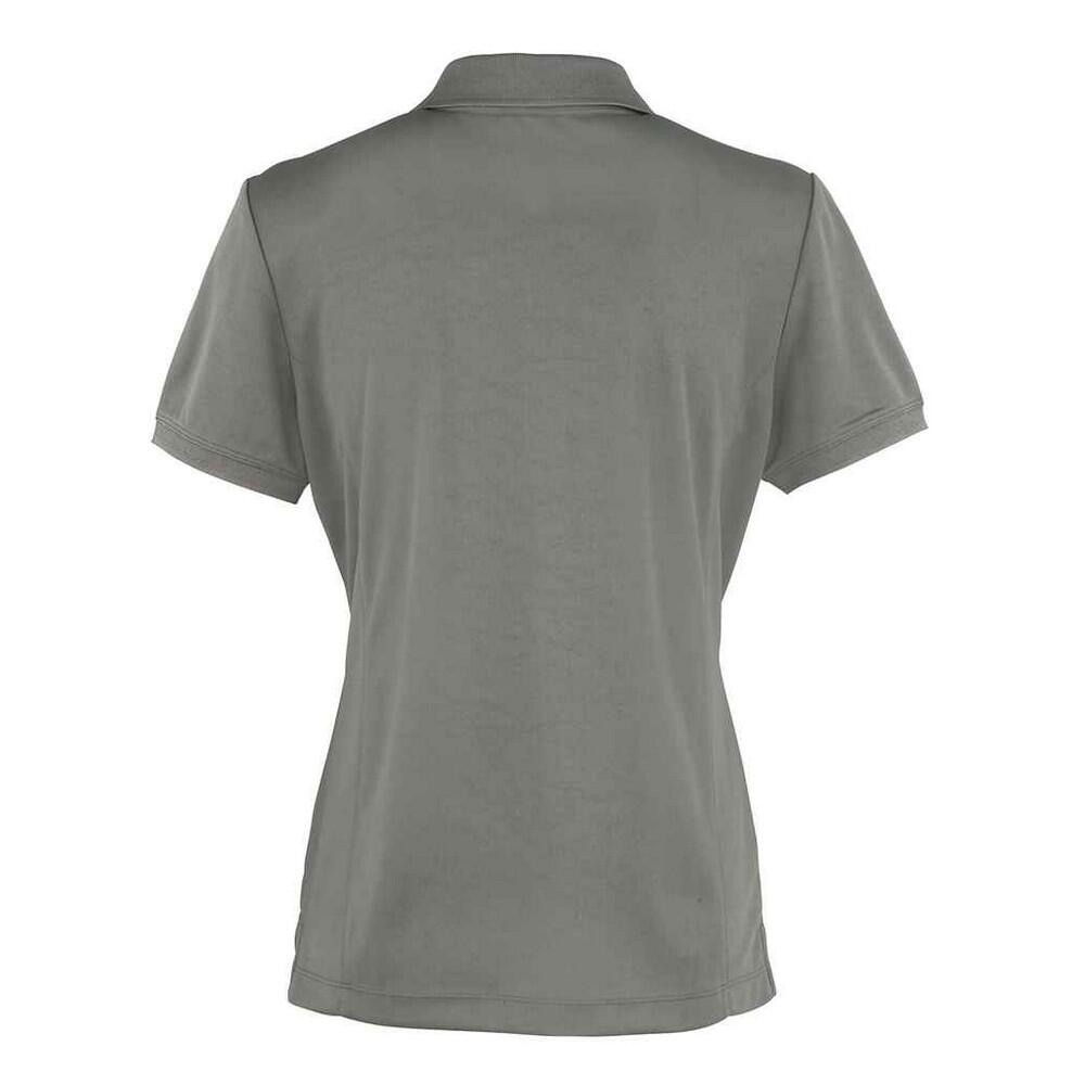 Camisola pólo Coolchecker para senhora/senhora (Cinzento Escuro) 2/4