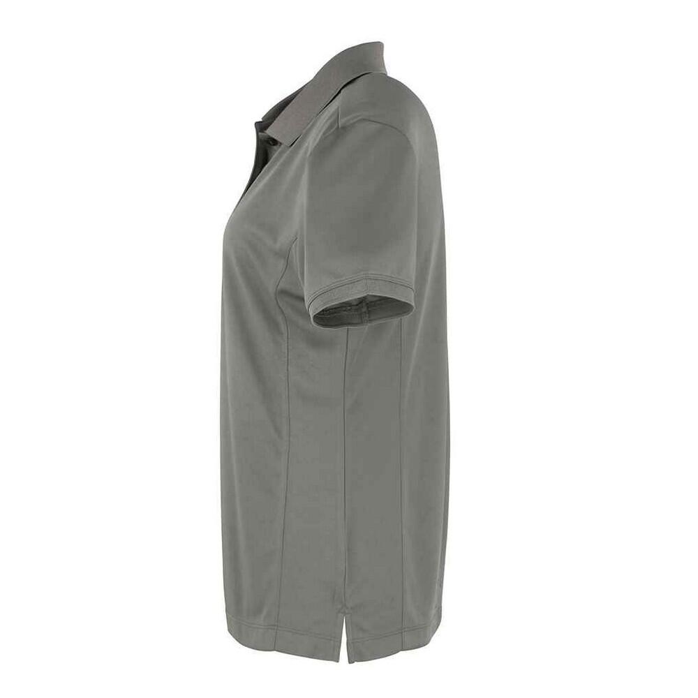 Camisola pólo Coolchecker para senhora/senhora (Cinzento Escuro) 3/4