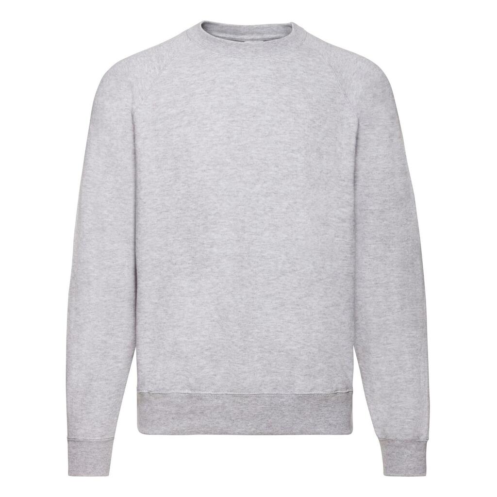 Unisex Adult Classic Plain Raglan Sweatshirt (Heather Grey)