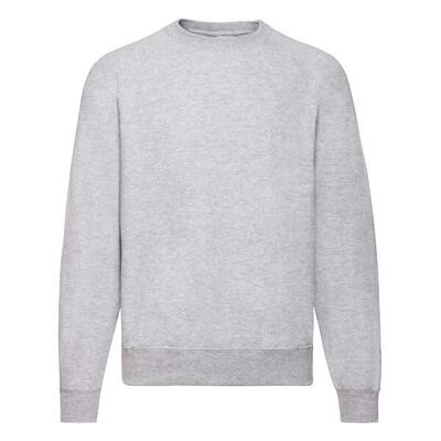 Uniseks klassiek effen raglan sweatshirt voor volwassenen (heide grijs)