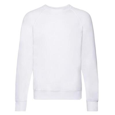 Unisex lichtgewicht raglan sweatshirt voor volwassenen (wit)