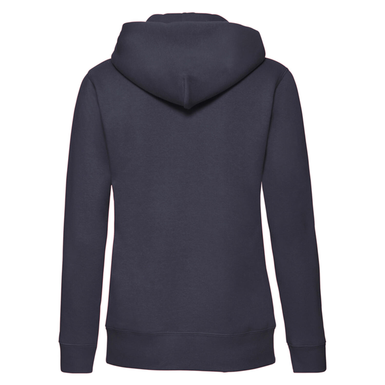 Felpa Con Cappuccio Donna Fruit Of The Loom Premium Sweat Blu Scuro 2/3