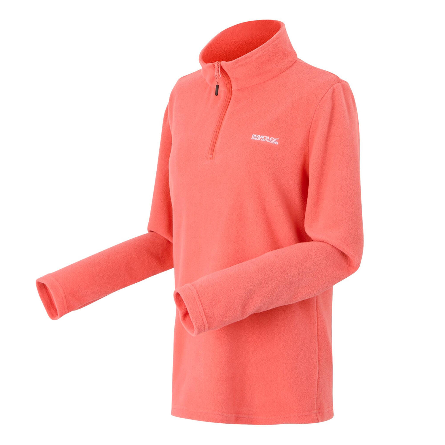 Great Outdoors Womens/Ladies Sweetheart 1/4 Zip Fleece Top (Peach Bloom) 3/5