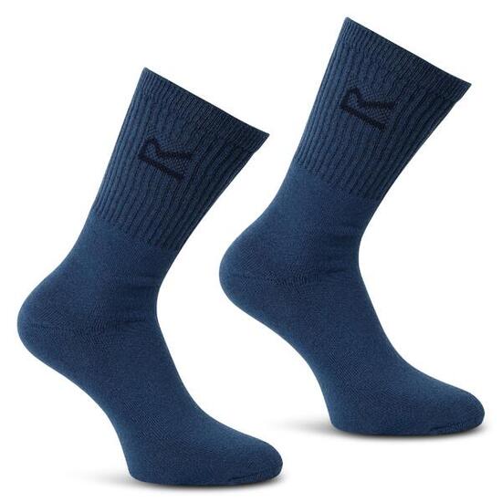 Herren Wandern Socken - Ribben, Logo, blau