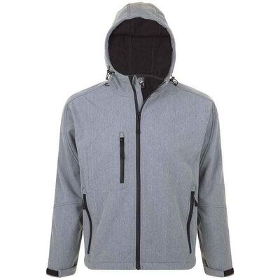 Heren replay soft shell jas met capuchon (wit)