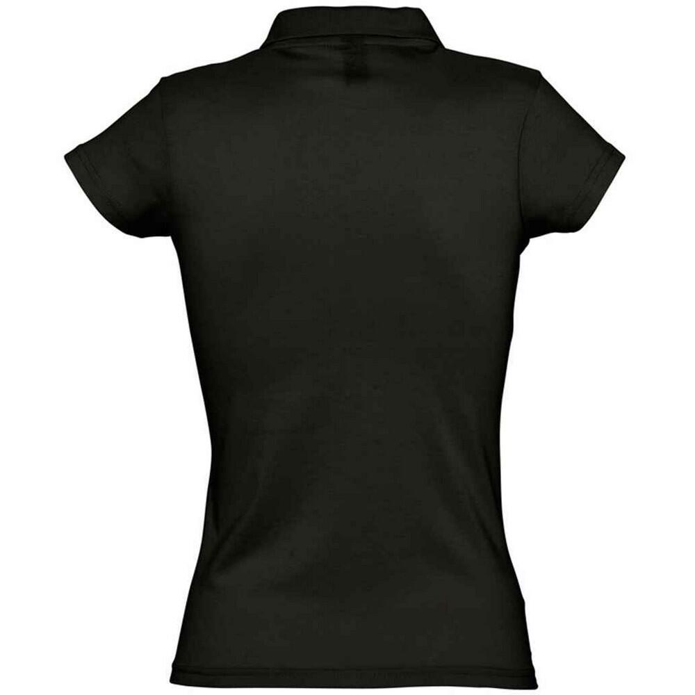 Polo Prescott de Jersey para Mujer Negro Intenso 2/4