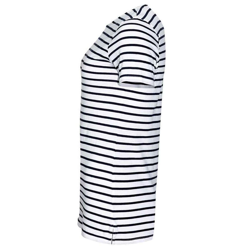 Tshirt MILES Femme (Blanc / Bleu Marine) 3/4