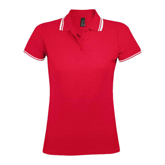 Polo PASADENA Femme (Rouge / Blanc)