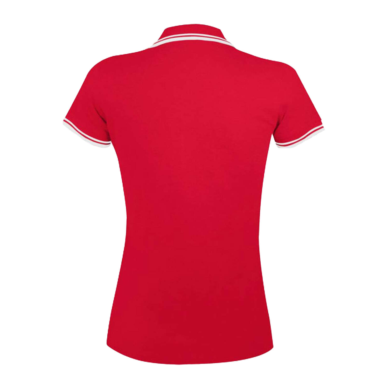 Polo PASADENA Femme (Rouge / Blanc) 2/3