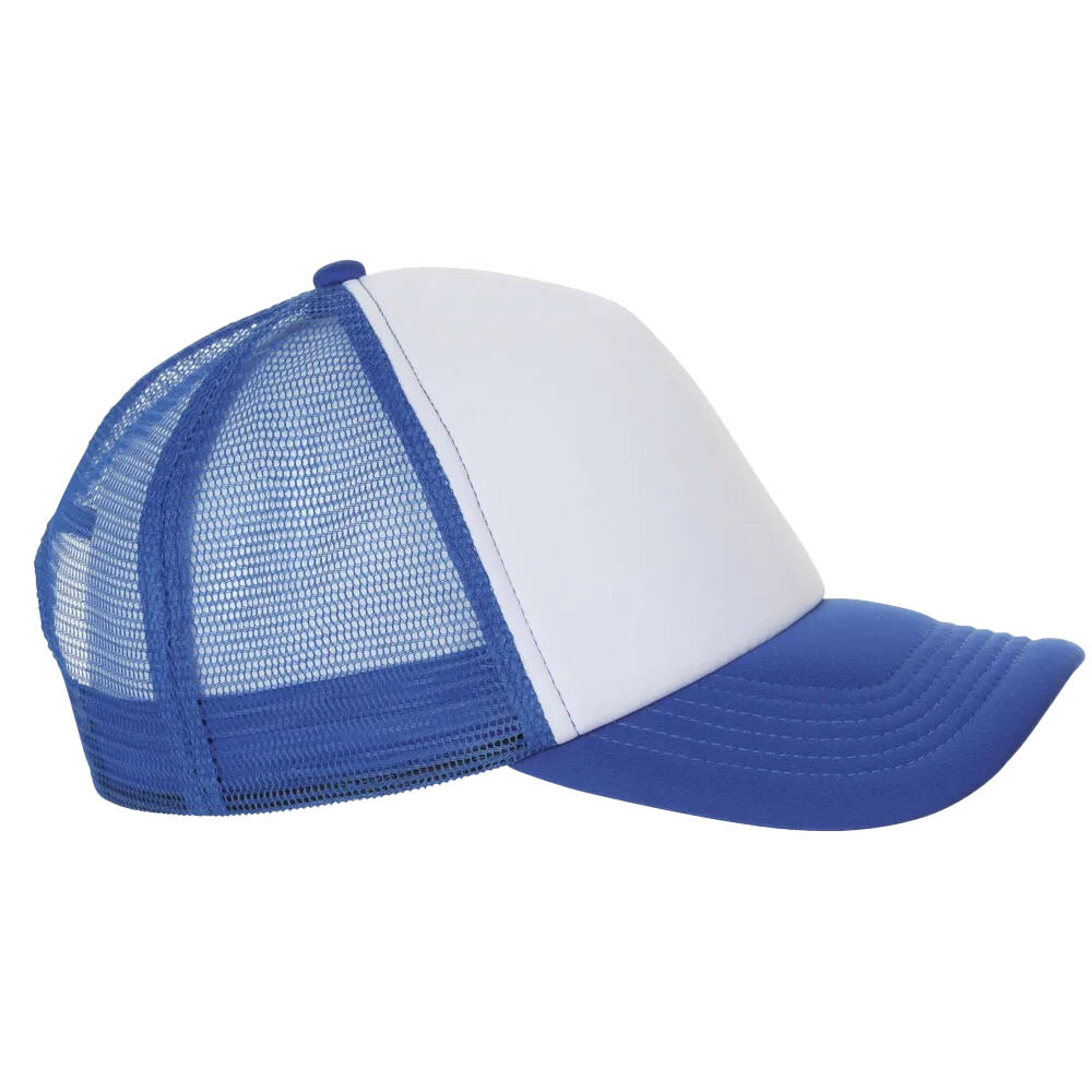 Casquette De Baseball BUBBLE (Blanc / Bleu Roi) 3/4