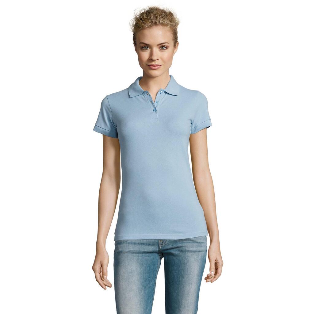 Womens/Ladies Perfect Polo Shirt (Sky Blue)