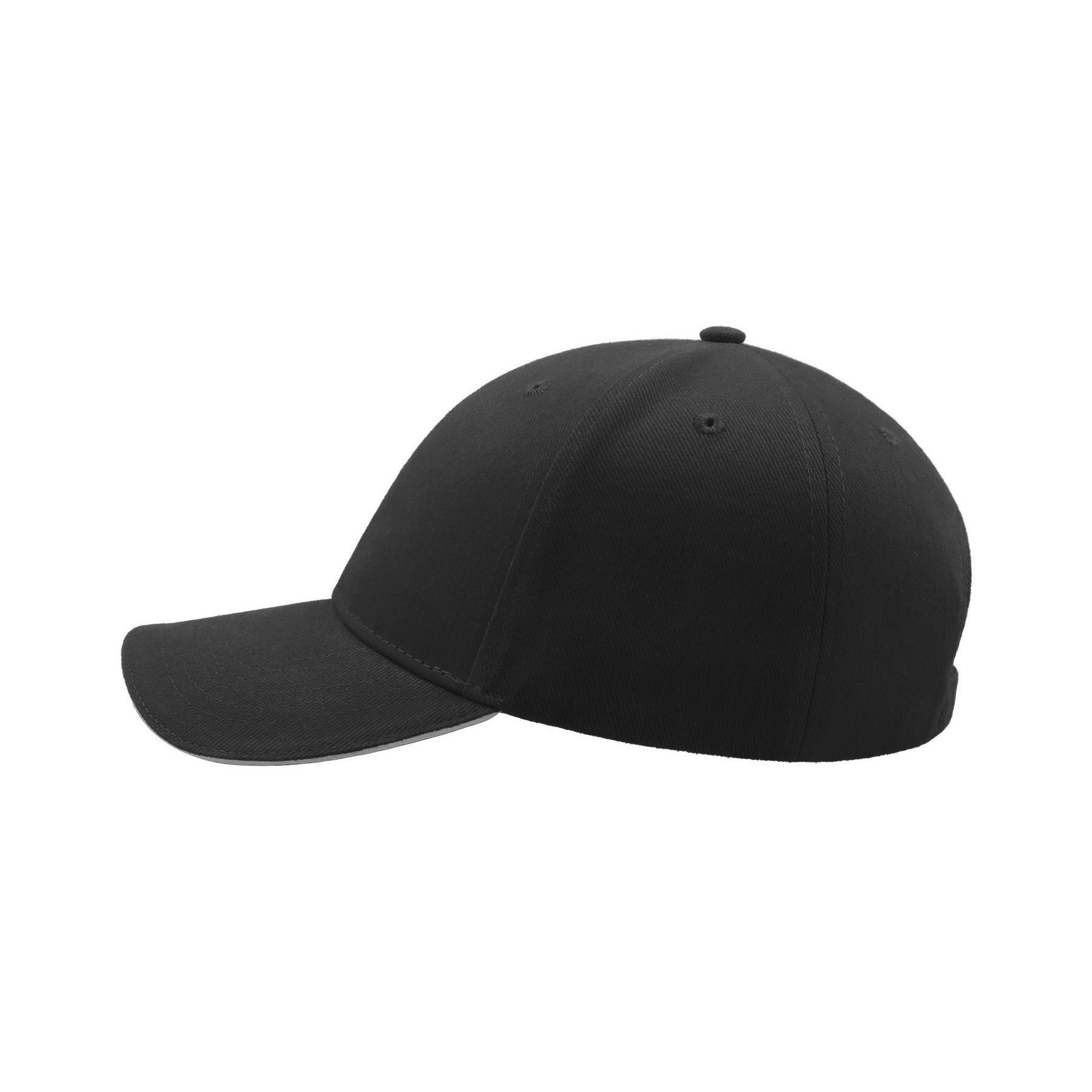 Gorra de seis capas de algodón modelo Liberty Sandwich style Gris oscuro 3/4