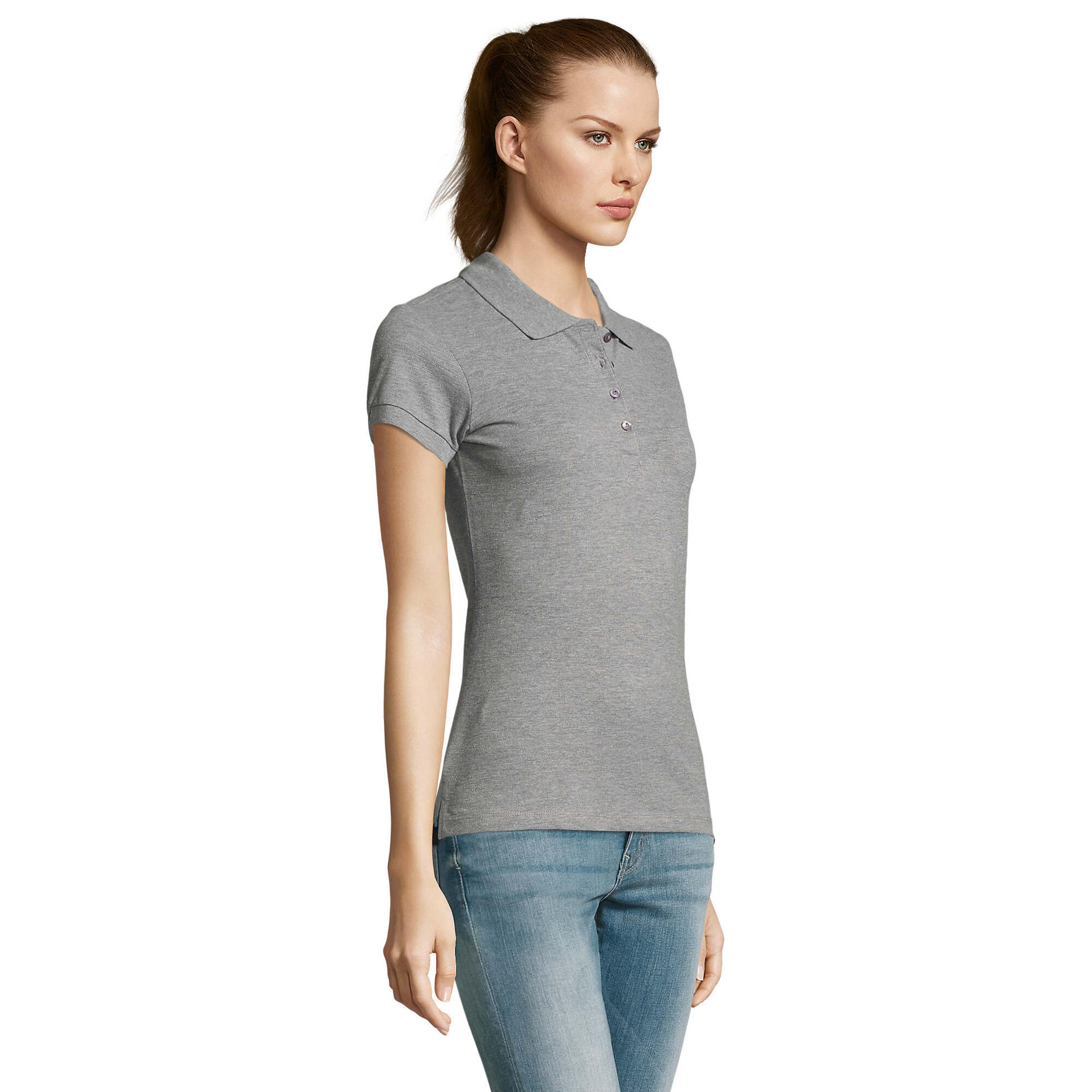 Polo PASSION Femme (Gris Chiné) 3/4