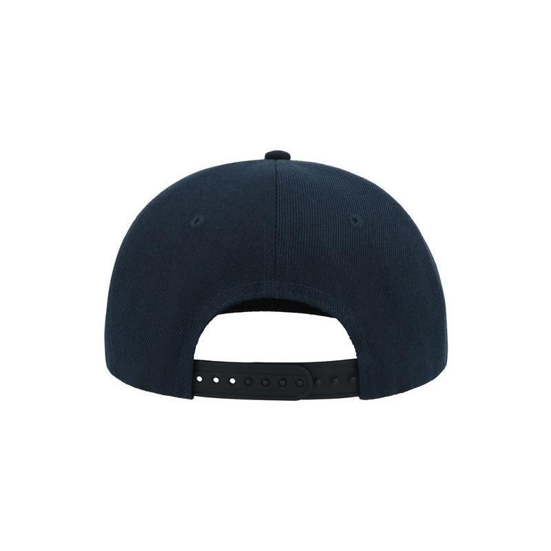 Snap Back Flat Visor 6 Panel Cap (Marine / Rood) 2/4