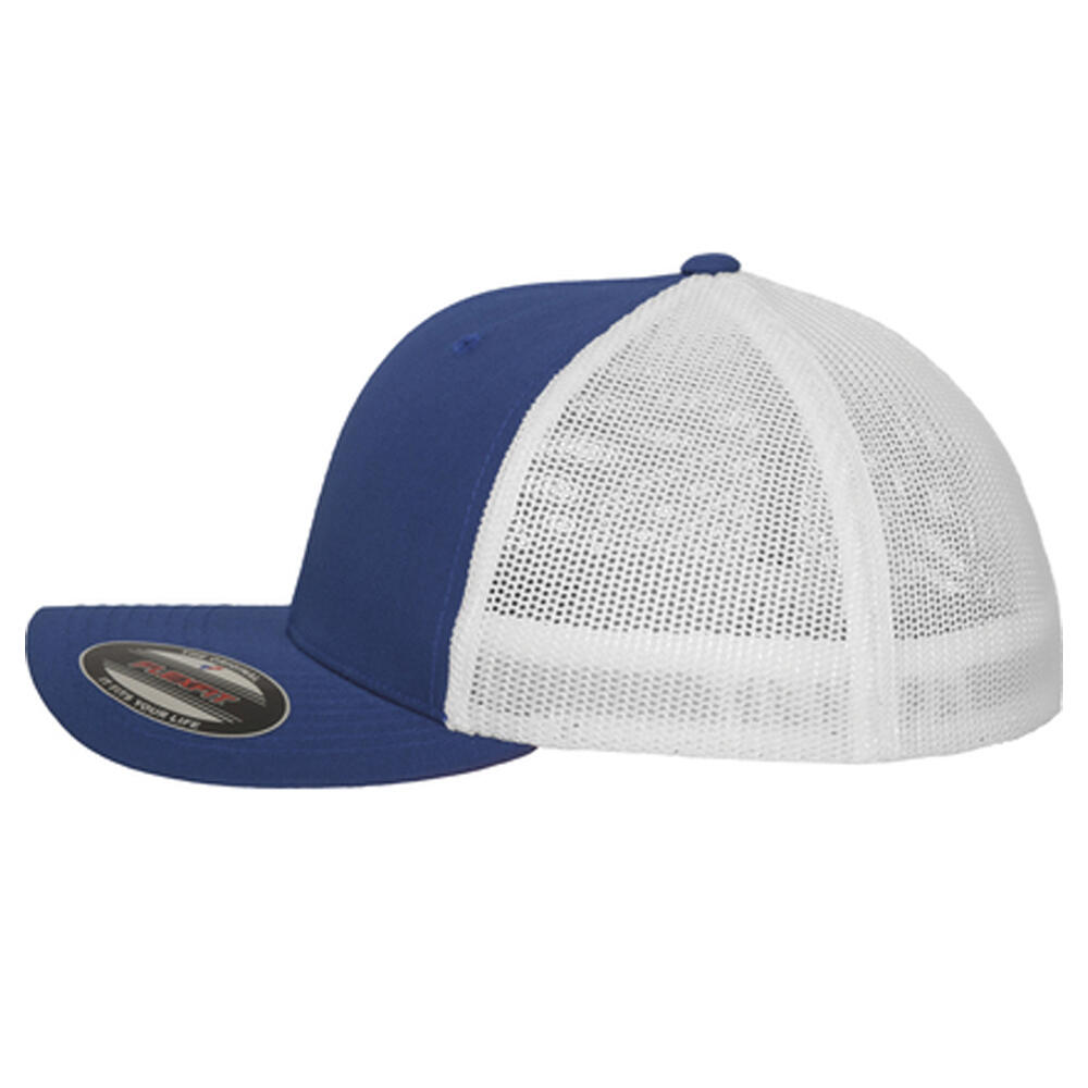 Tweekleurige Mesh Trucker Cap (Koningsblauw) 3/3