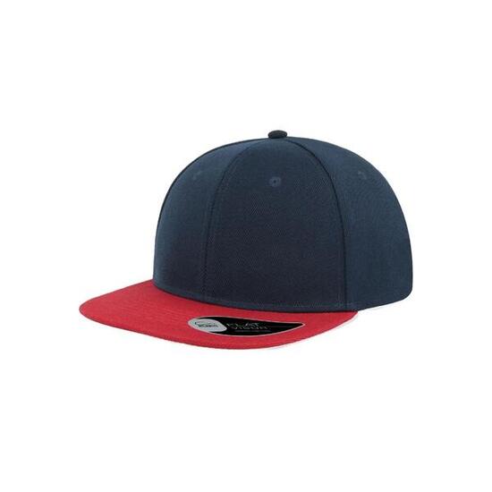 Casquette Avec Visière Plate Mixte (Bleu Marine / Rouge)