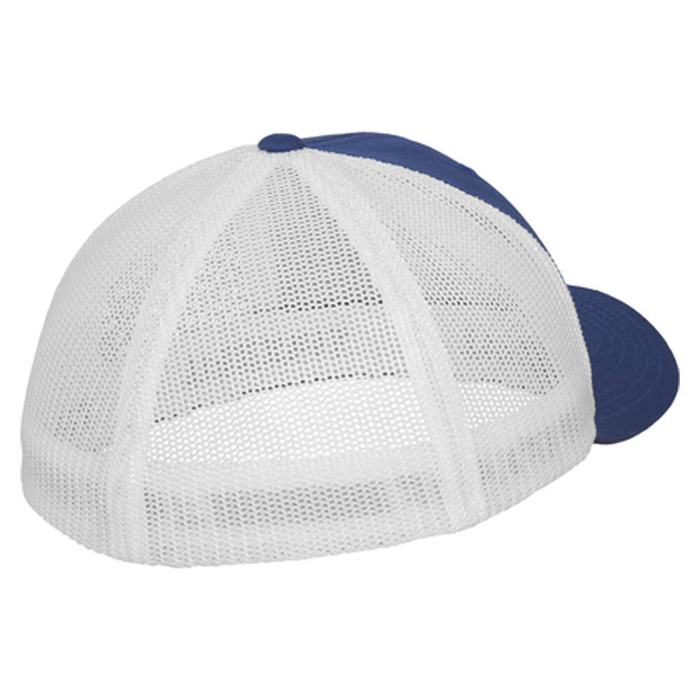 Tweekleurige Mesh Trucker Cap (Koningsblauw) 2/3