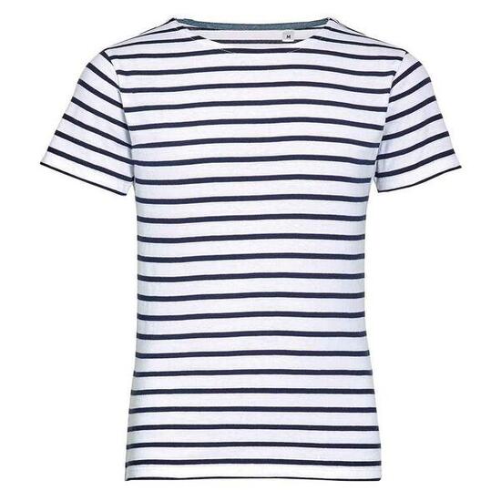 Tshirt MILES Enfant (Blanc / Bleu Marine)