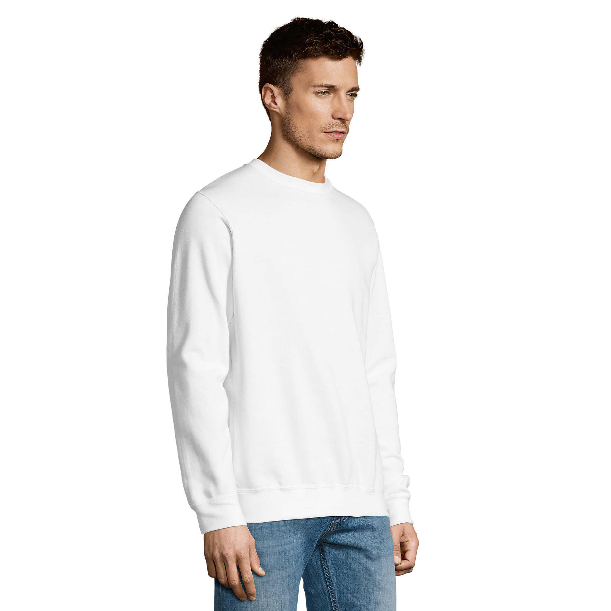 Felpa Adulto Unisex SOLS New Supreme Bianco 3/4