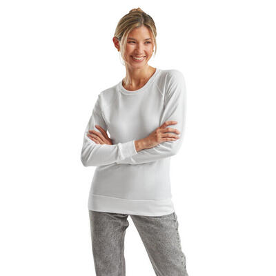 Felpa Leggera Raglan Donna Fruit Of The Loom Bianco