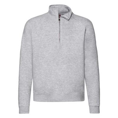 Heren premium effen quarter zip raglan sweatshirt (wit)