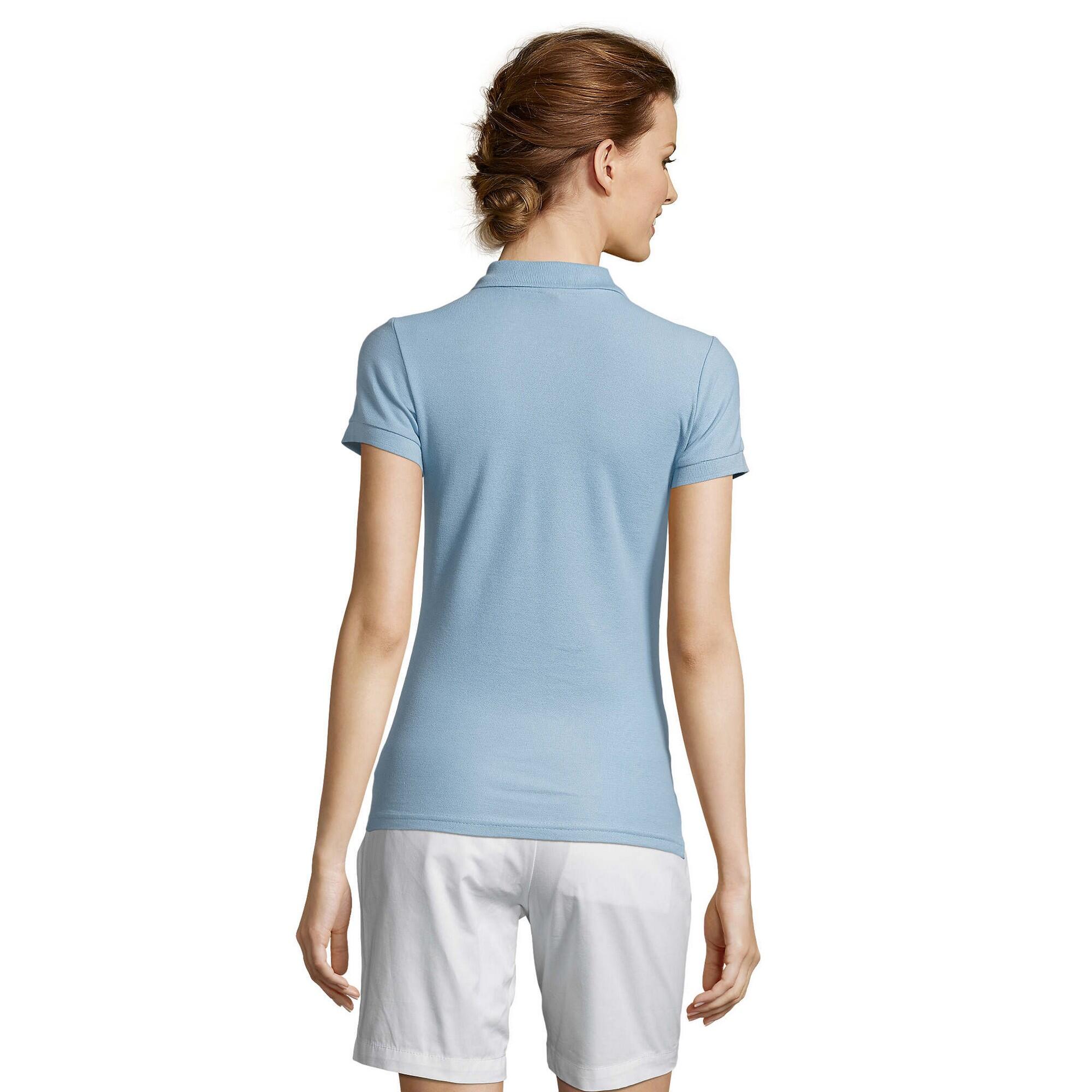 Polo PEOPLE Femme (Bleu Ciel) 2/4