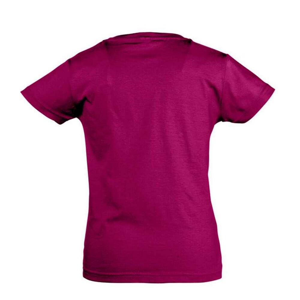 Camiseta Girlie Cherry para Niños/Niñas Fucsia 2/3