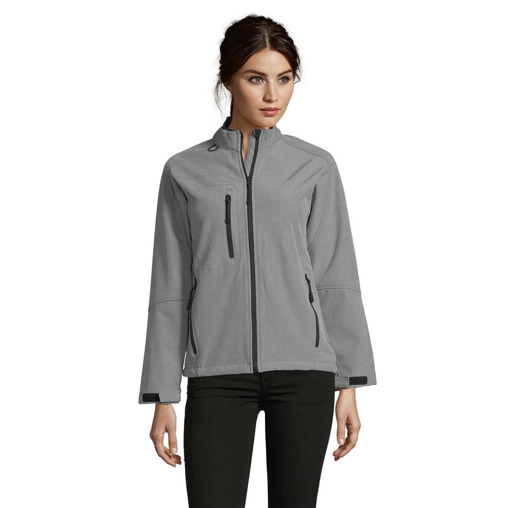 Womens/Ladies Roxy Soft Shell Jacket (Grey Melange)