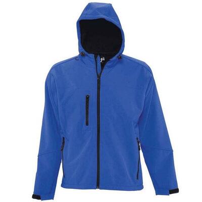 Heren replay soft shell jas met capuchon (wit)