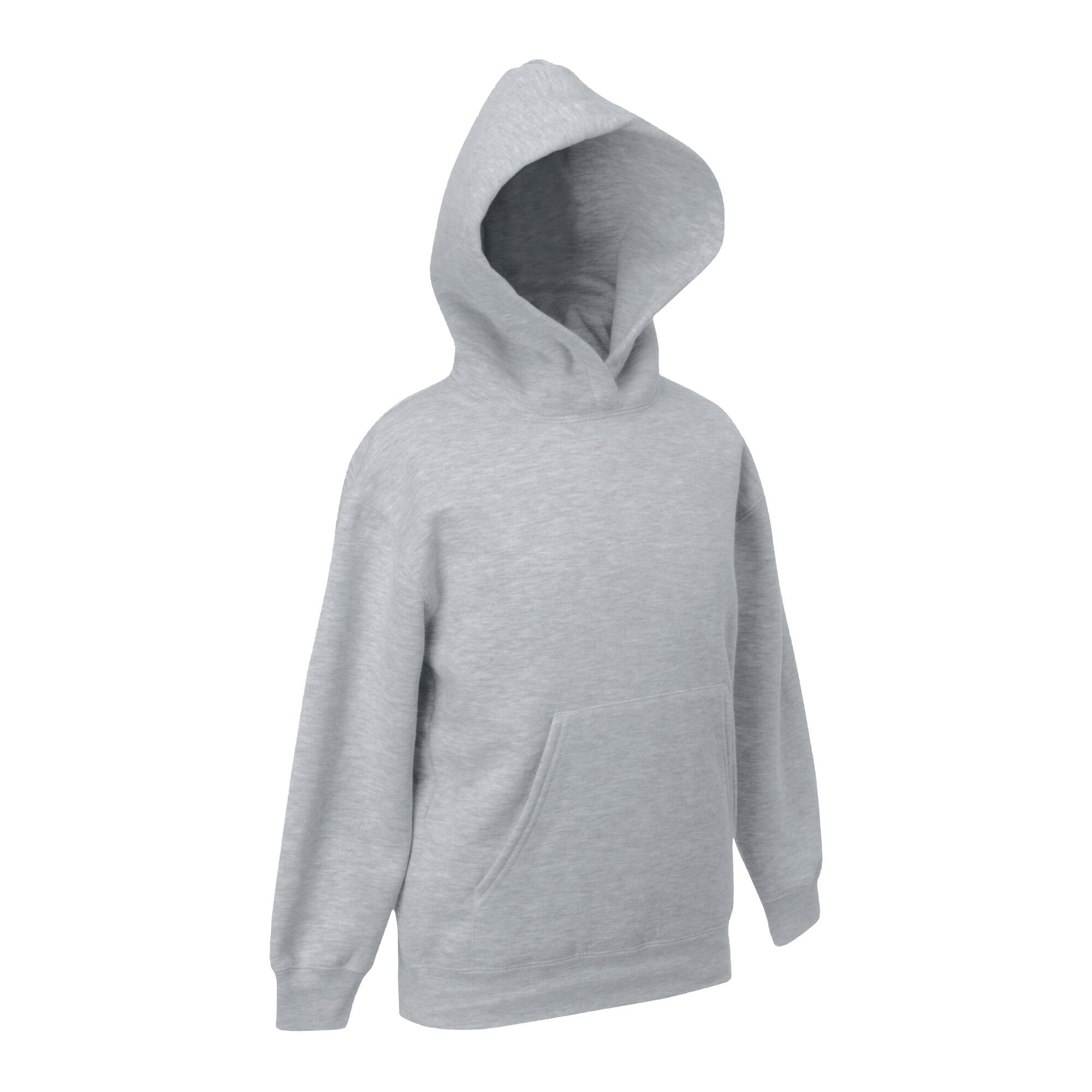 Felpa Con Cappuccio Semplice Bambini Fruit Of The Loom Premium Grigio Erica 2/2