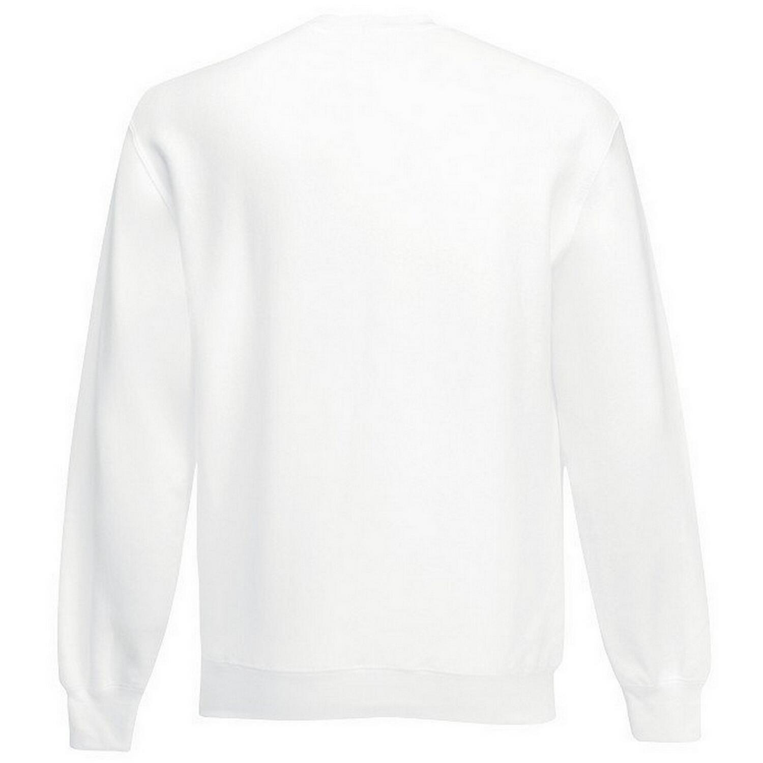 Felpa Semplice A Giro Adulto Unisex Fruit Of The Loom Classic Bianco 2/2