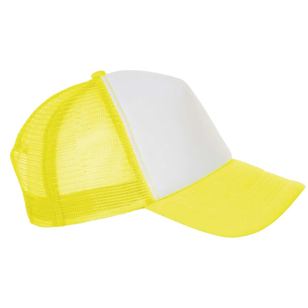 Casquette De Baseball BUBBLE (Blanc / Jaune Néon) 3/4