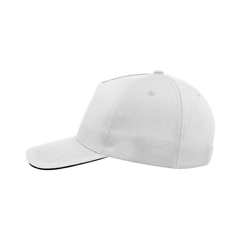 Gorra de 5 paneles diseño sandwich modelo Start 5 Blanco 3/4