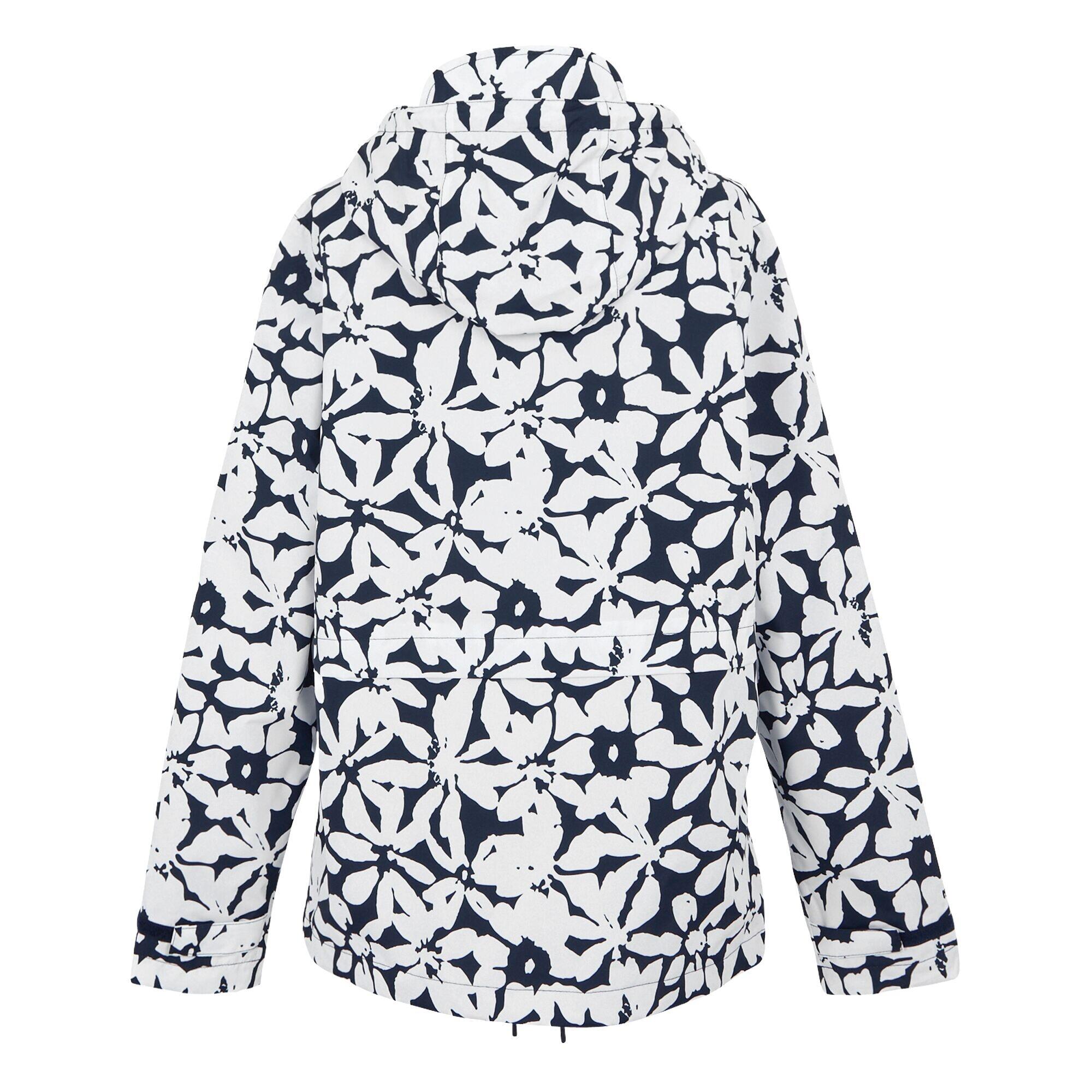 Womens/Ladies Bayletta II Floral Waterproof Jacket (Navy/White) 2/4