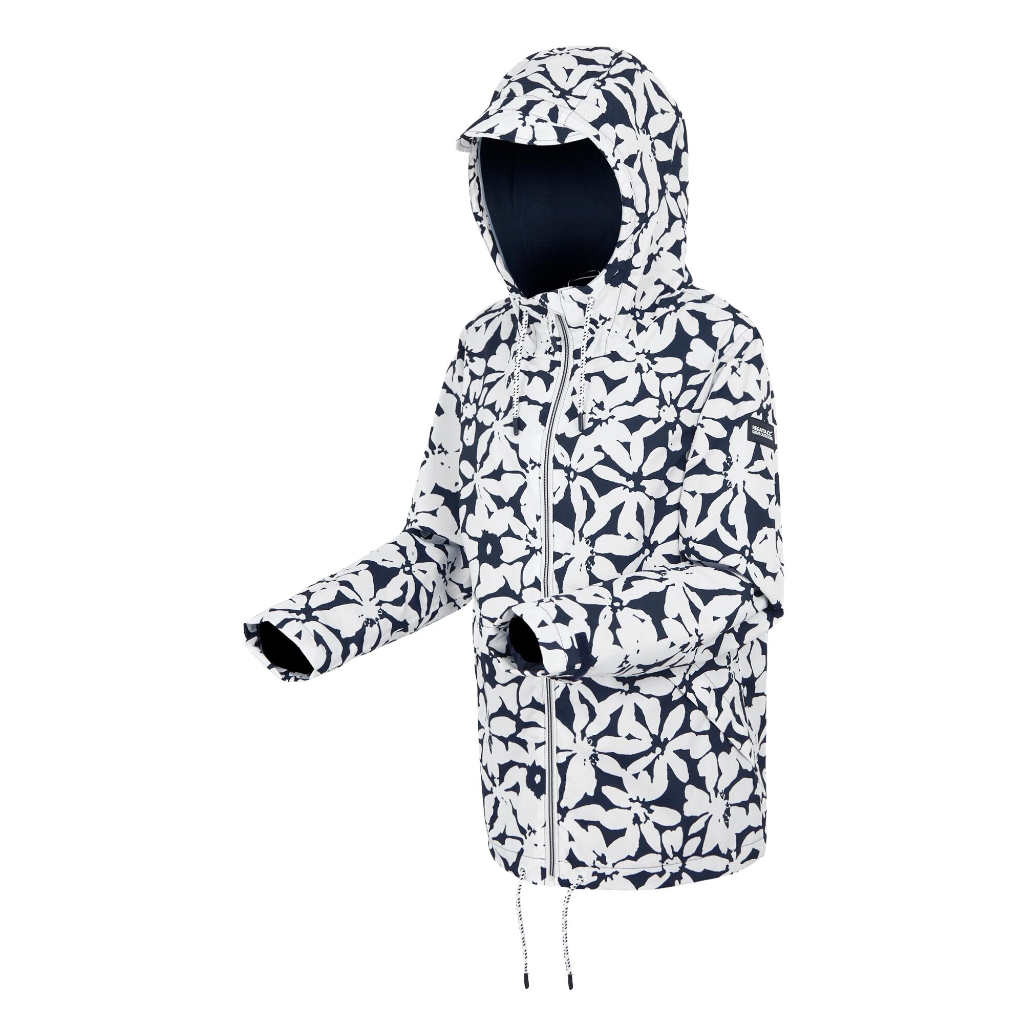 Womens/Ladies Bayletta II Floral Waterproof Jacket (Navy/White) 3/4